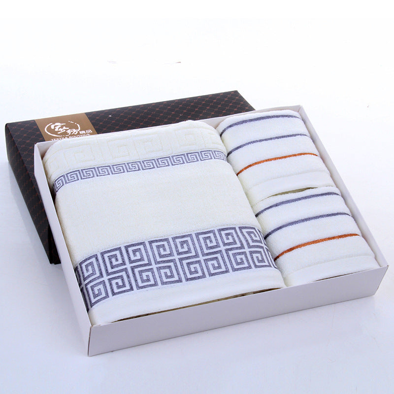 Great Wall Cotton Towel Set with Custom Logo (3 Pieces)