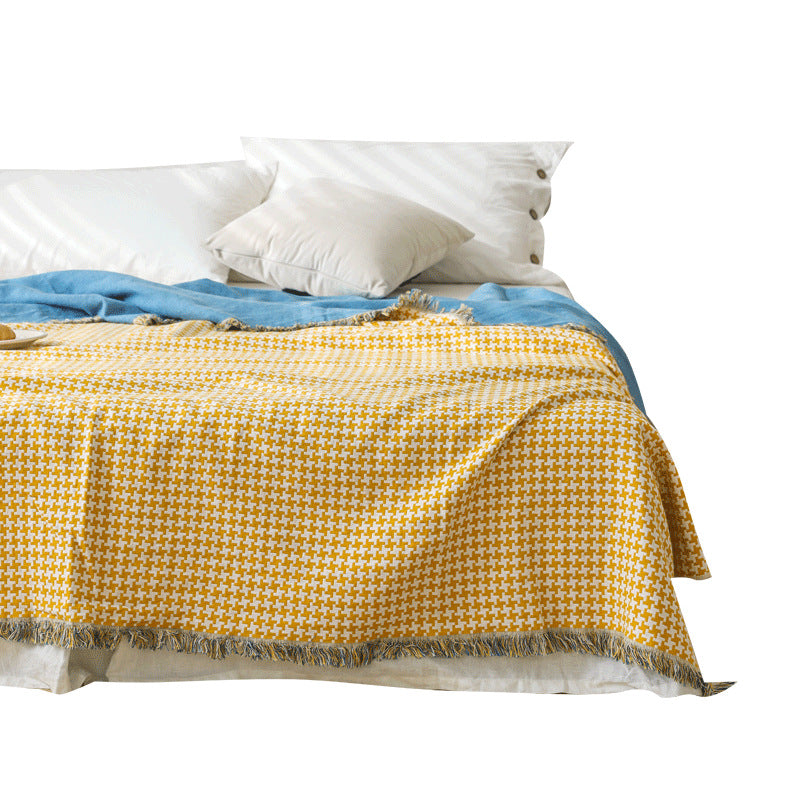 New Cotton Tassel Four-Layer Gauze Blanket for All Seasons