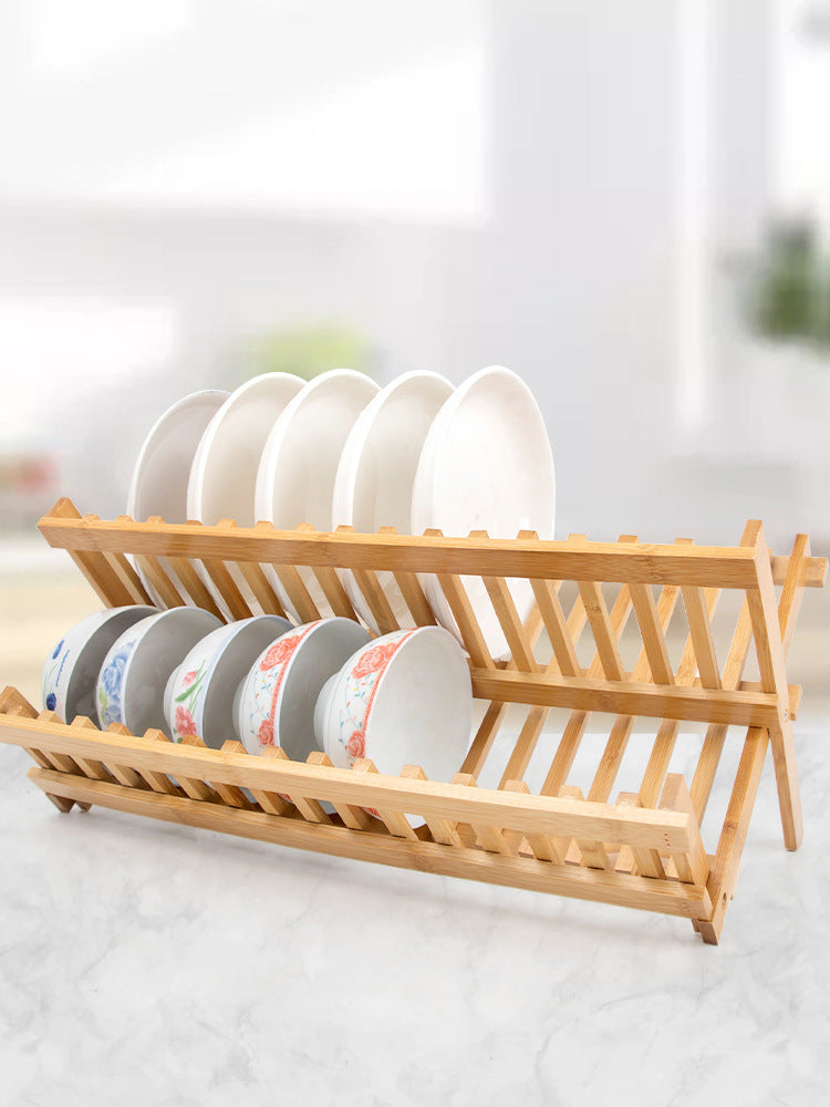 Bamboo Bowl Rack for Kitchen with Custom Logo
