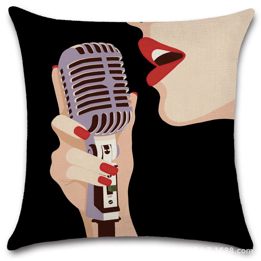 Nordic Pop Fashion Women's Character Pillow Cover