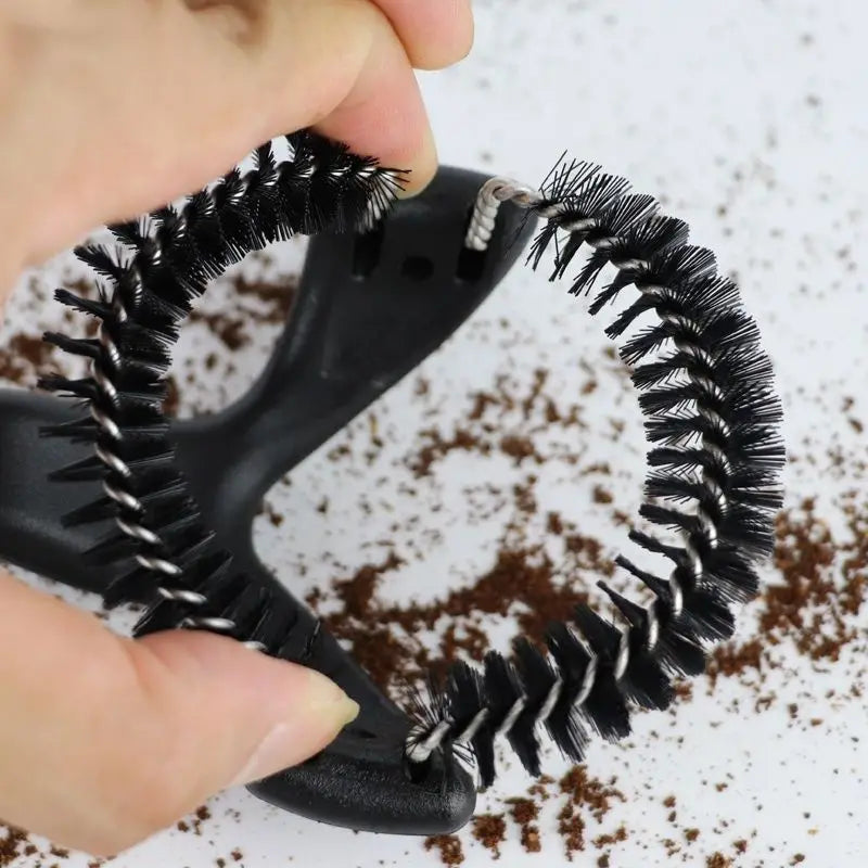 Espresso Machine Cleaning Brush with 360° Nylon Bristles