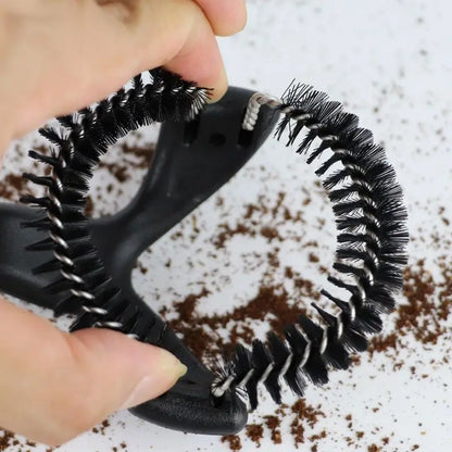 Espresso Machine Cleaning Brush with 360° Nylon Bristles
