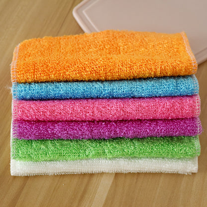 Thick Korean Bamboo Fiber Dishcloth - Oil-Free Wiping