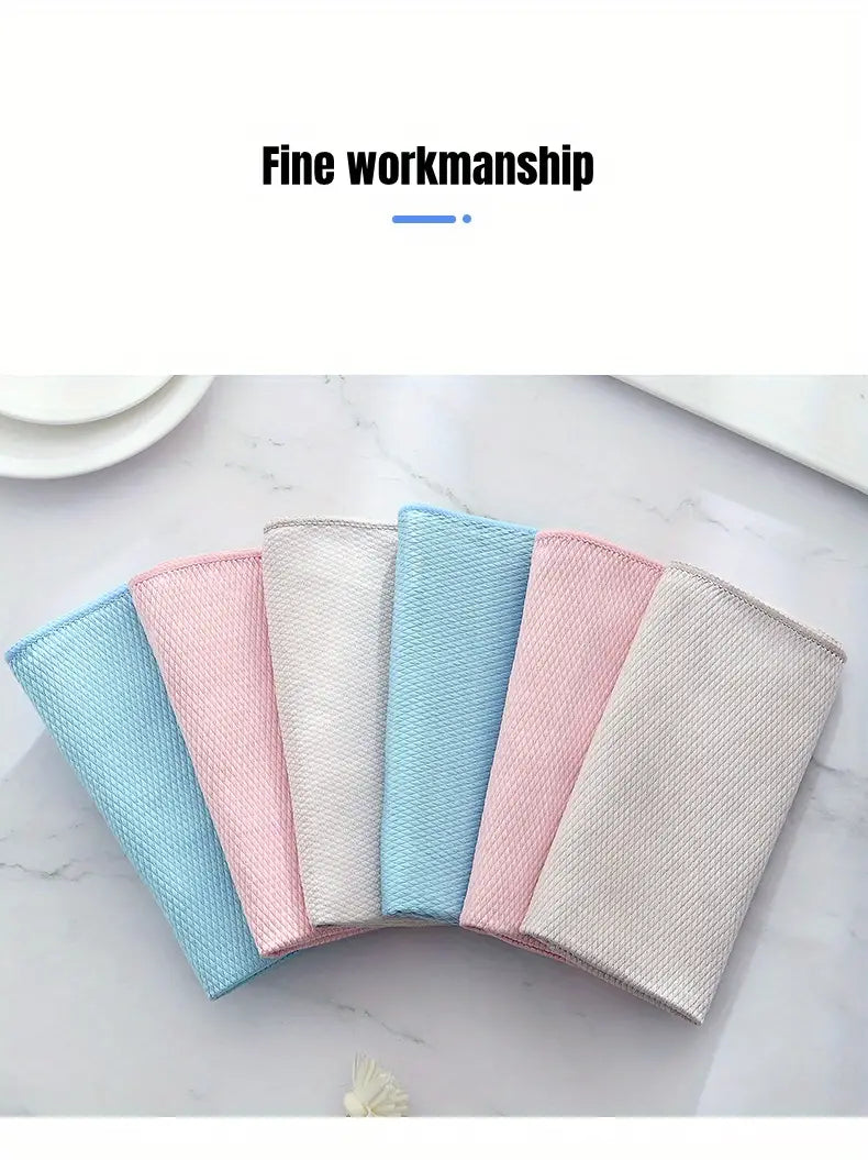Thickened Absorbent Dishcloth for Kitchen and Glass Use
