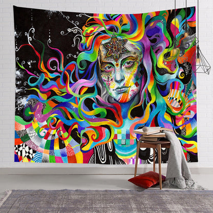 Nordic Style Colorful Psychedelic Wall Tapestry