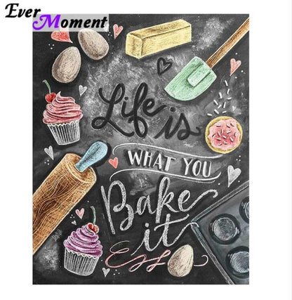 Chalkboard Wall Mural, 5D DIY Diamond Painting Decor