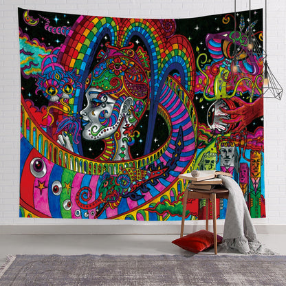 Nordic Style Colorful Psychedelic Wall Tapestry