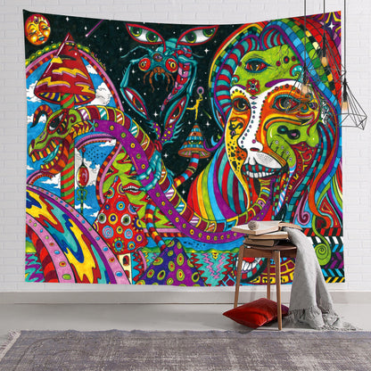 Nordic Style Colorful Psychedelic Wall Tapestry