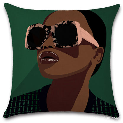 Nordic Pop Fashion Women's Character Pillow Cover