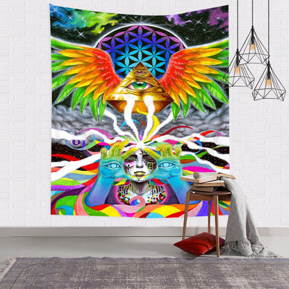 Nordic Style Colorful Psychedelic Wall Tapestry