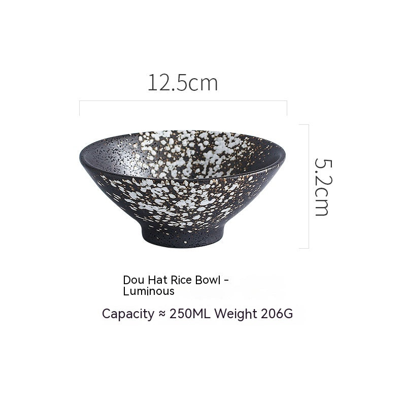 Japanese Ceramic Speaker Rice Bowl for Home Use