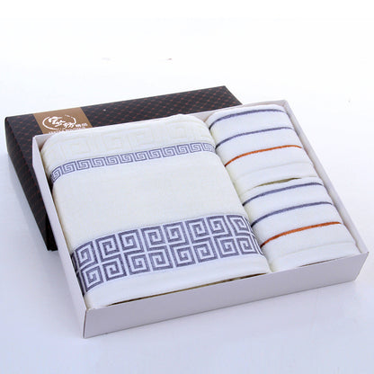 Great Wall Cotton Towel Set with Custom Logo (3 Pieces)