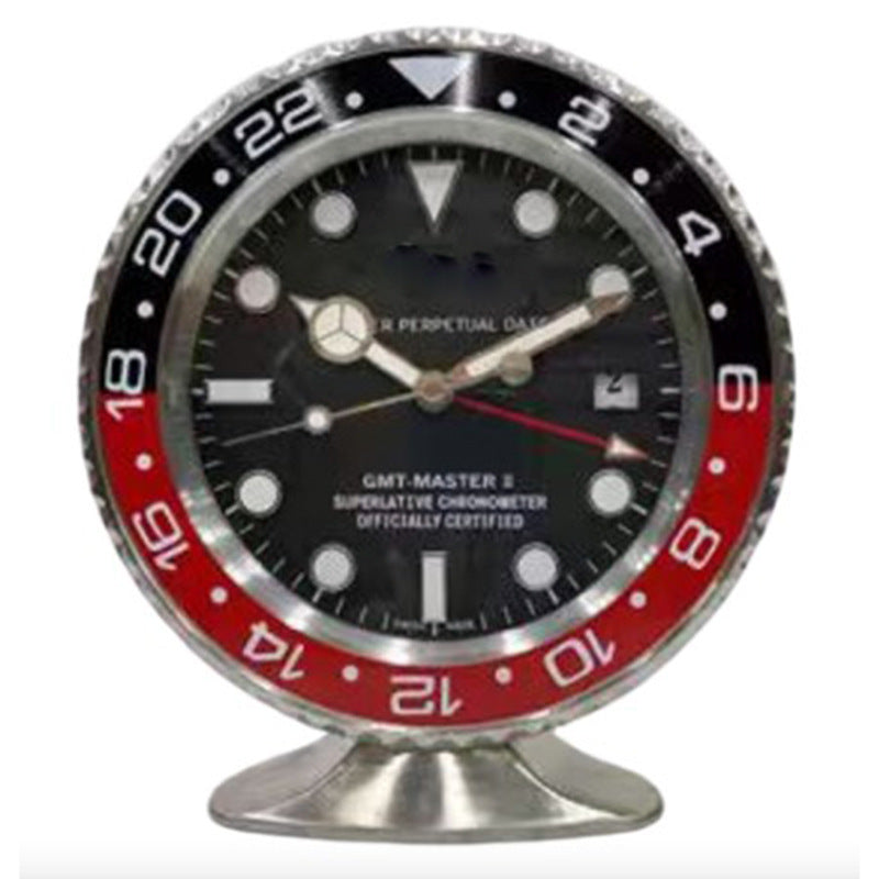10-Inch Metal Base Wall Clock with Luminous Hands