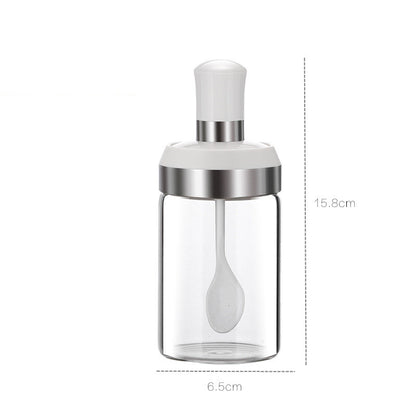 Moisture-Proof Glass Salt Shaker for Kitchen Use