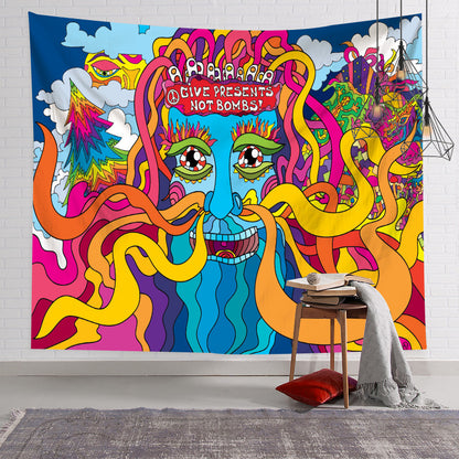 Nordic Style Colorful Psychedelic Wall Tapestry