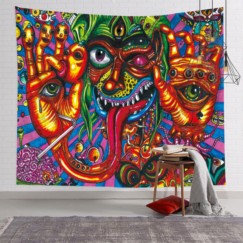 Nordic Style Colorful Psychedelic Wall Tapestry