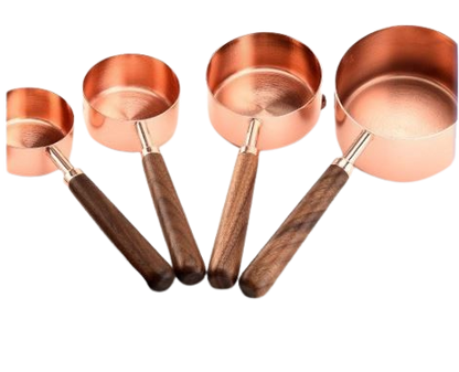 Measuring Cup Set with Rose Gold Stainless Steel Spoons