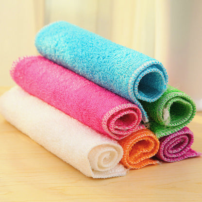 Thick Korean Bamboo Fiber Dishcloth - Oil-Free Wiping