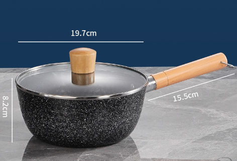 18cm Induction Saucepan with Lid and Non-Stick Coating