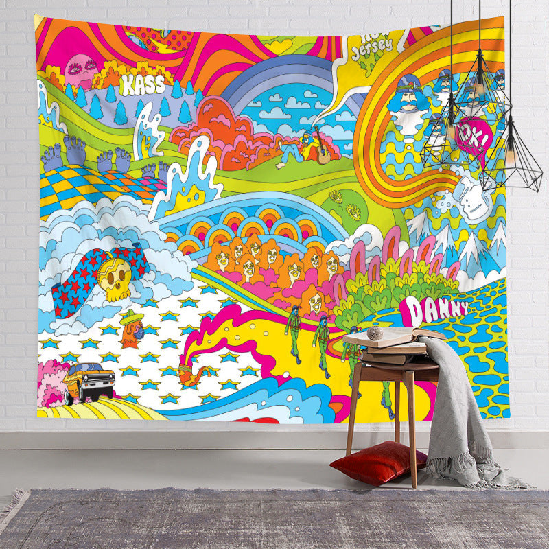 Nordic Style Colorful Psychedelic Wall Tapestry