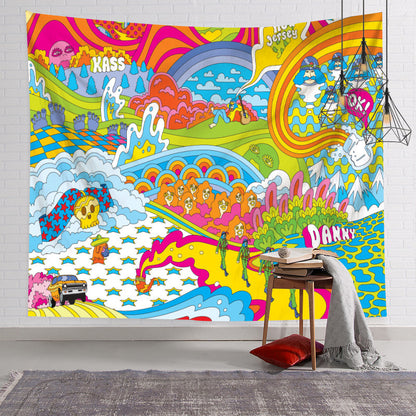 Nordic Style Colorful Psychedelic Wall Tapestry