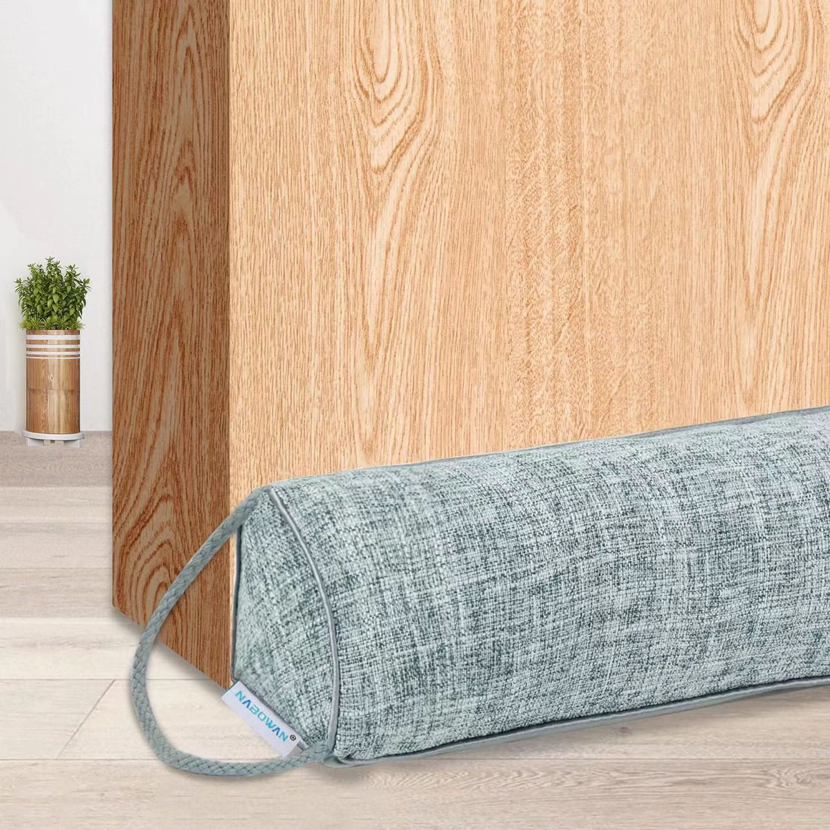Door Draft Stopper with Cotton Filling and Glass Beads