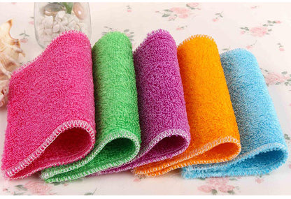 Thick Korean Bamboo Fiber Dishcloth - Oil-Free Wiping