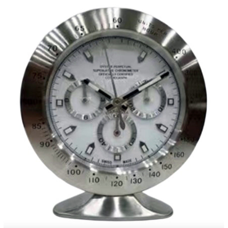 10-Inch Metal Base Wall Clock with Luminous Hands