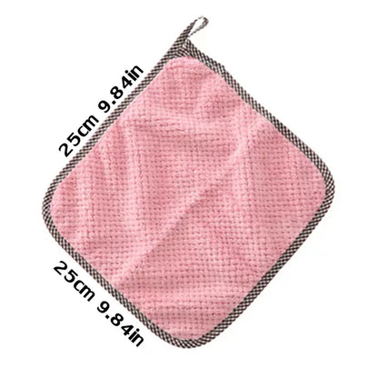 Hangable Double-Sided Coral Fleece Kitchen Wipes