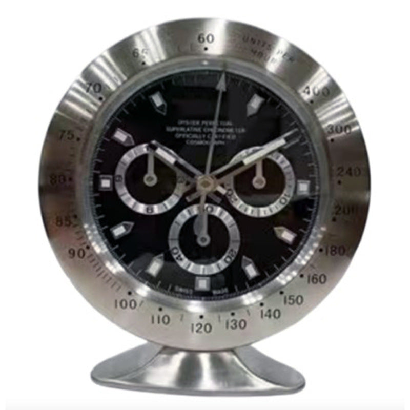 10-Inch Metal Base Wall Clock with Luminous Hands