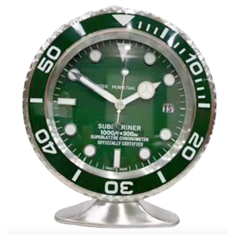10-Inch Metal Base Wall Clock with Luminous Hands