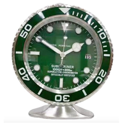 10-Inch Metal Base Wall Clock with Luminous Hands