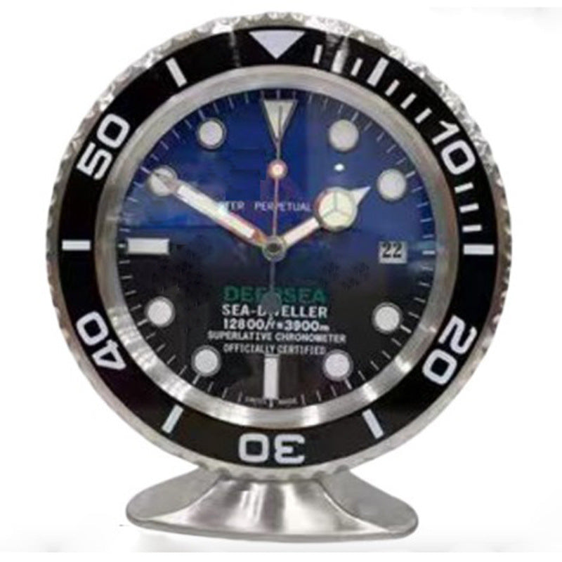 10-Inch Metal Base Wall Clock with Luminous Hands