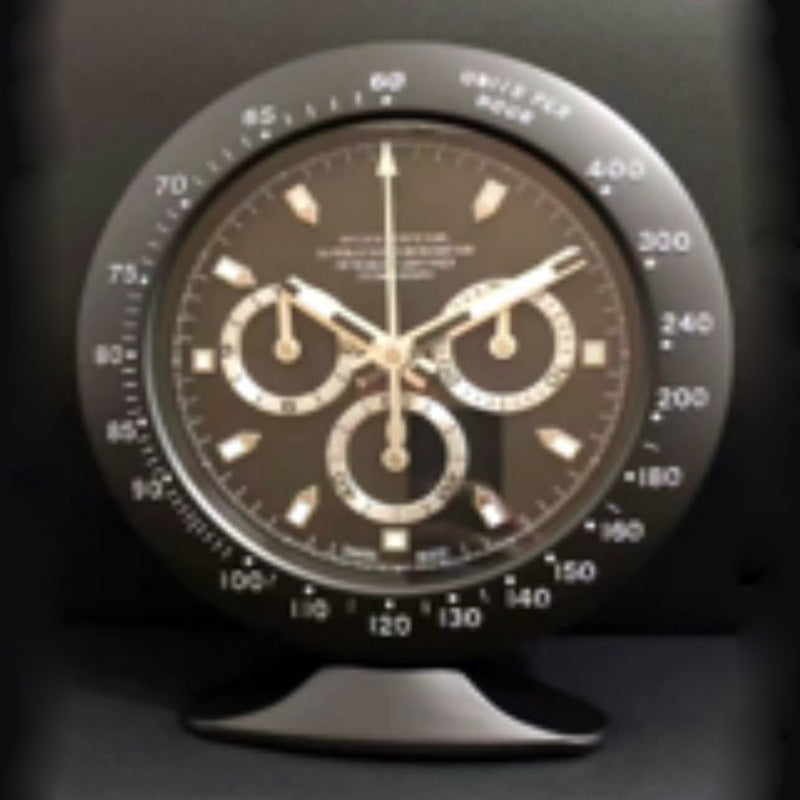10-Inch Metal Base Wall Clock with Luminous Hands
