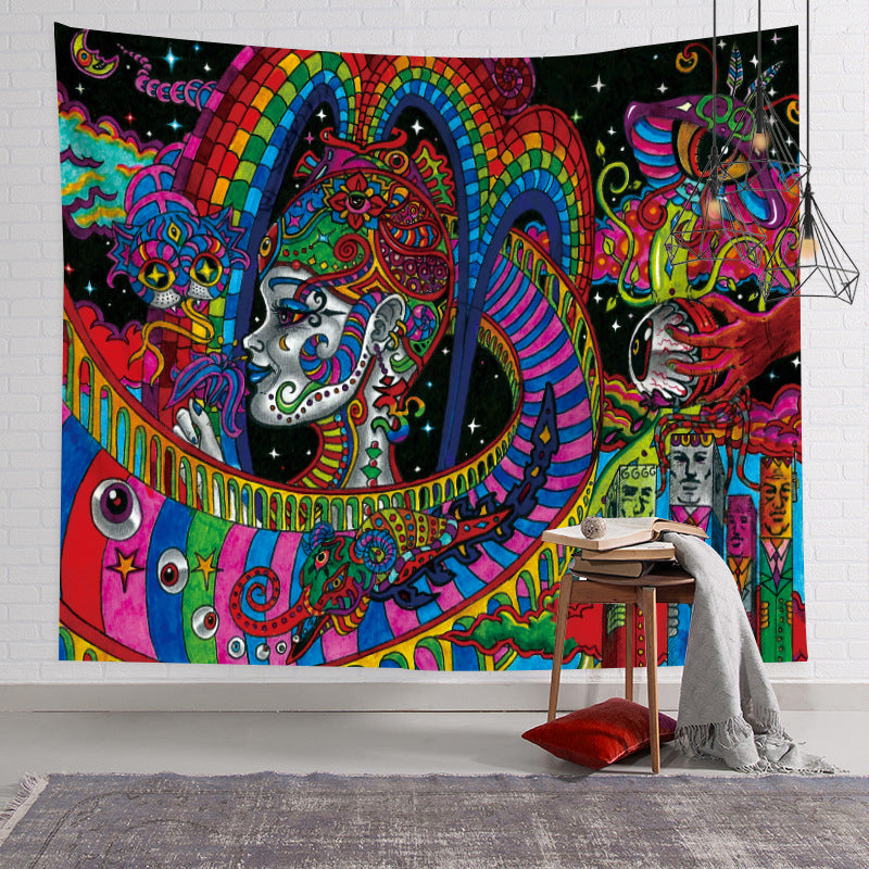 Nordic Style Colorful Psychedelic Wall Tapestry