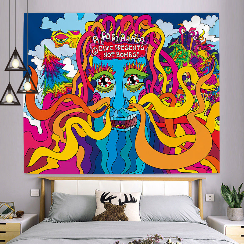 Nordic Style Colorful Psychedelic Wall Tapestry