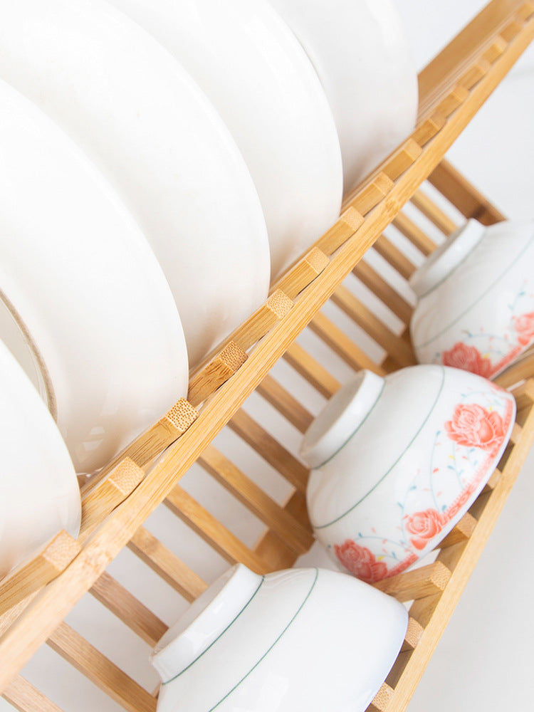 Bamboo Bowl Rack for Kitchen with Custom Logo