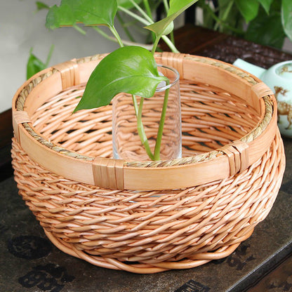 Woven Storage Basket - Round Organizer Basket