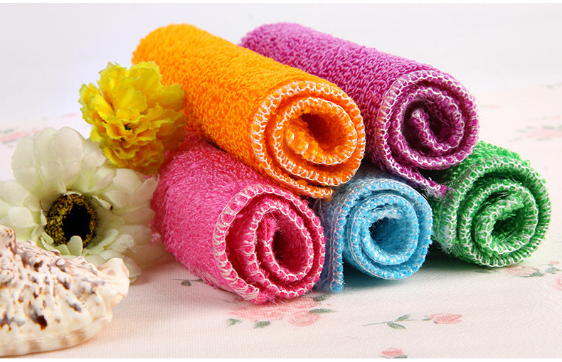 Thick Korean Bamboo Fiber Dishcloth - Oil-Free Wiping