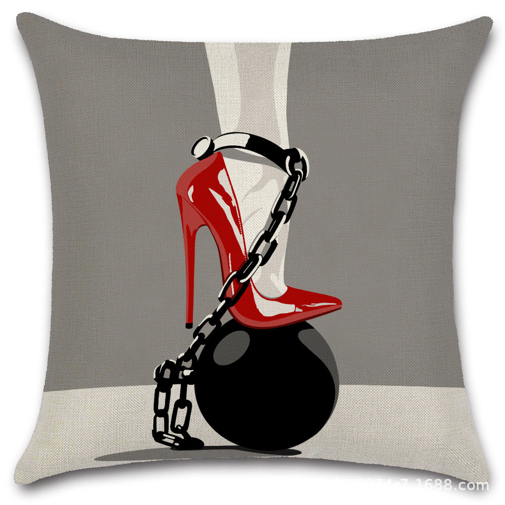 Nordic Pop Fashion Women's Character Pillow Cover