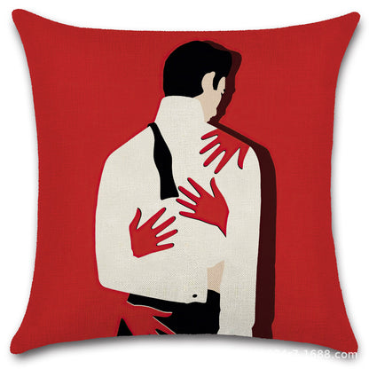 Nordic Pop Fashion Women's Character Pillow Cover