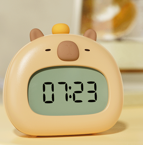 Capybara LED Digital Alarm Clock with Night Light (One)