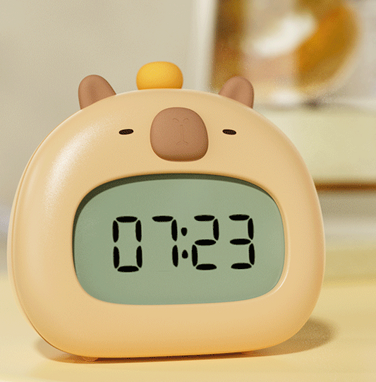 Capybara LED Digital Alarm Clock with Night Light (One)