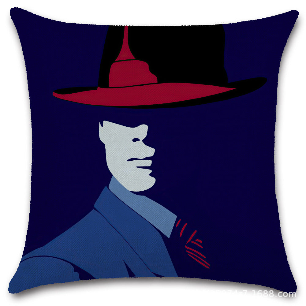 Nordic Pop Fashion Women's Character Pillow Cover