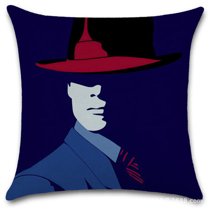 Nordic Pop Fashion Women's Character Pillow Cover