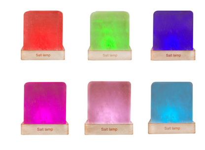 Himalayan Salt Lamp with LED Wooden Base Night Light