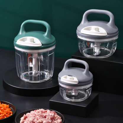 Mini Manual Pull Vegetable Cutter with Drawstring