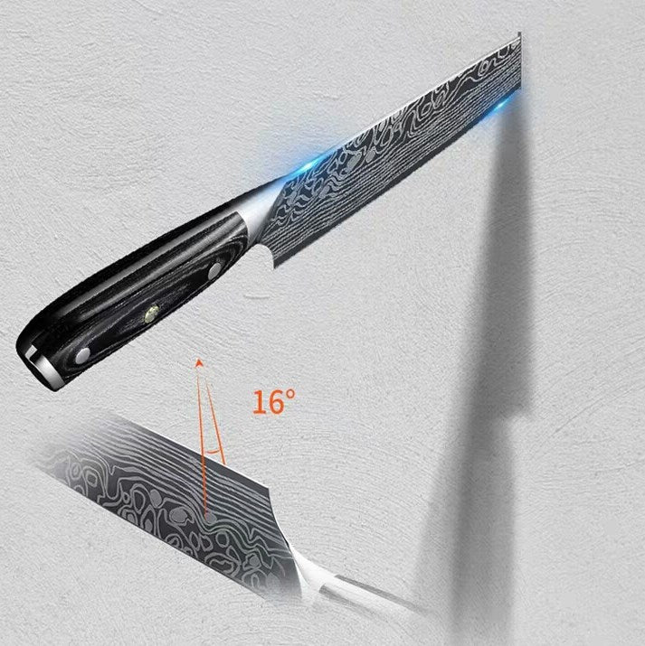Damascus Chef Knife for Japanese Sushi and Cooking
