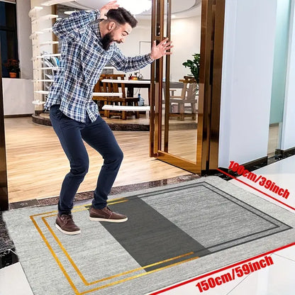 Geometric Non-Slip Cotton Floor Mat for Home Decor