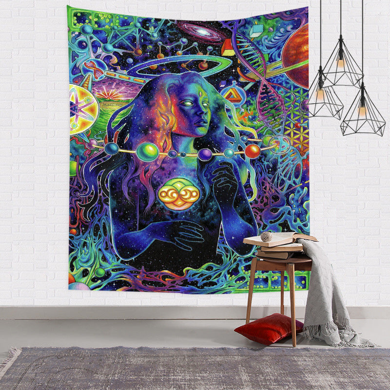 Nordic Style Colorful Psychedelic Wall Tapestry